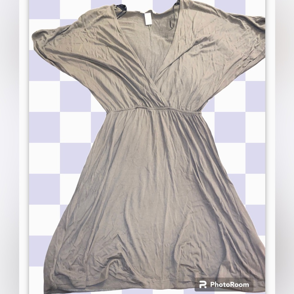 🌸 H&M Army Green Batwing Tunic Dress Size S Small